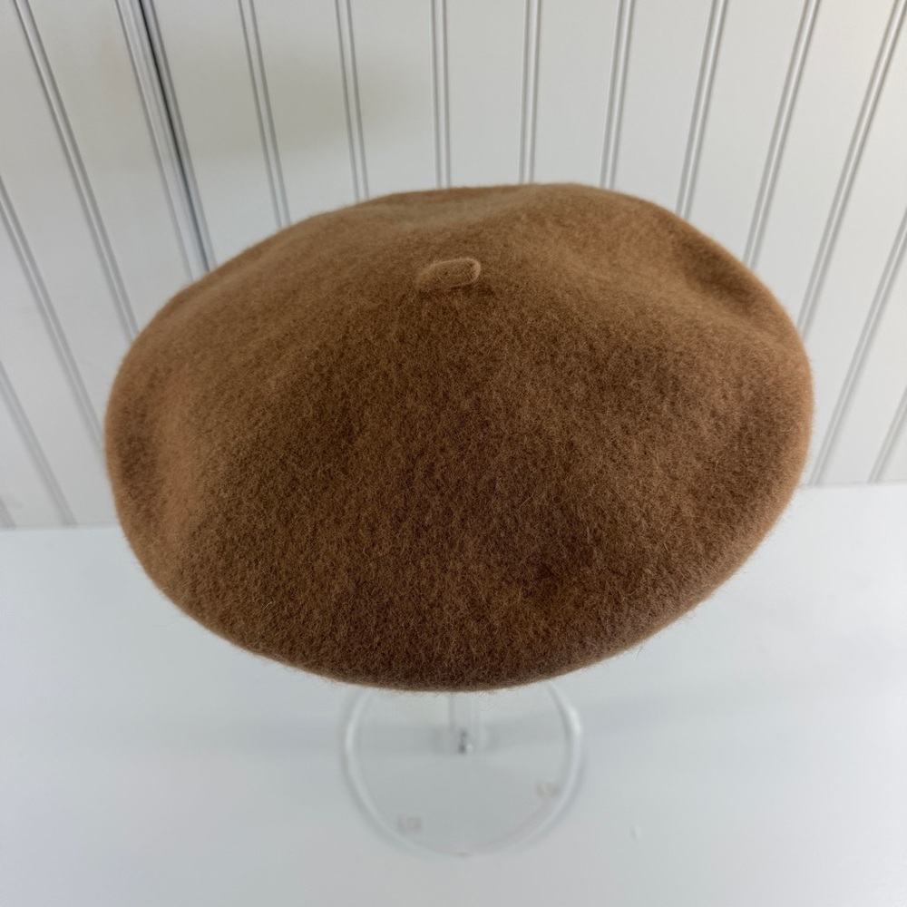 Classic Women’s Camel Tan 100% Wool Beret  One‎ Size